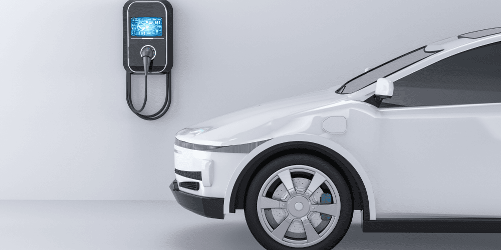 TISAX - Automovil electrico en un centro de carga