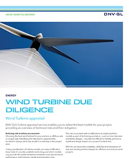 Onshore wind due diligence