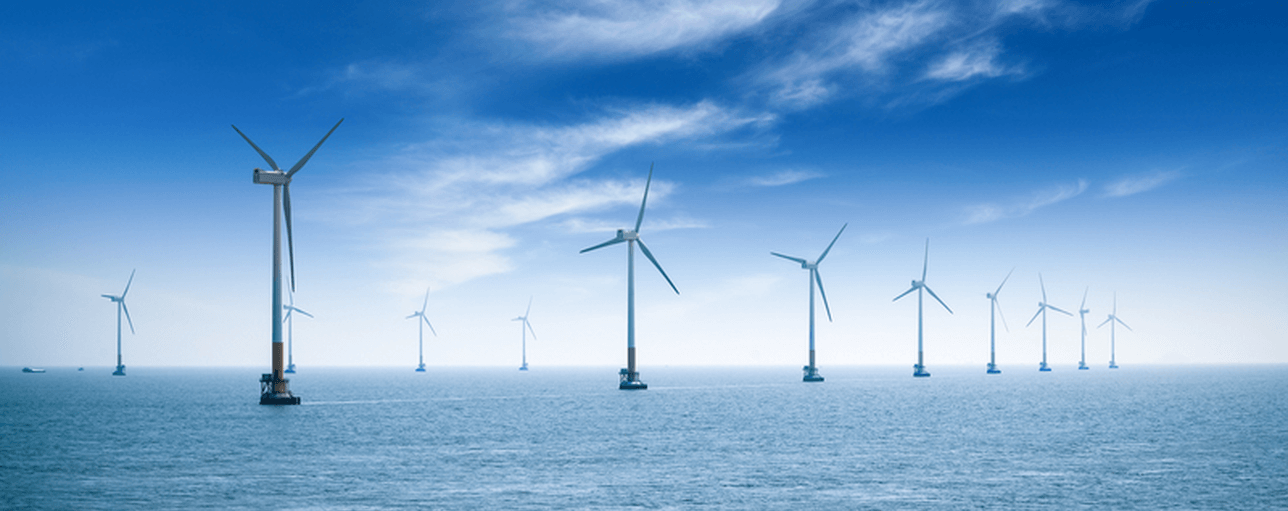 Wind turbines at sea