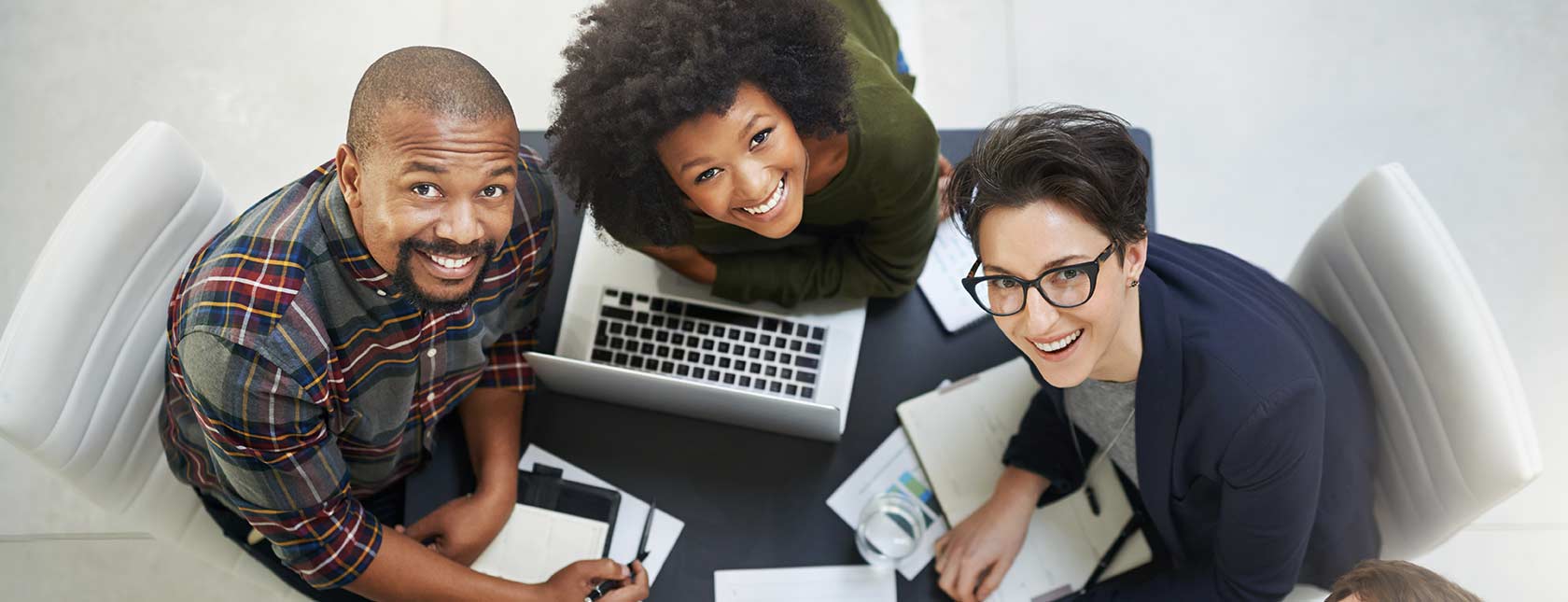 Group of people looking up