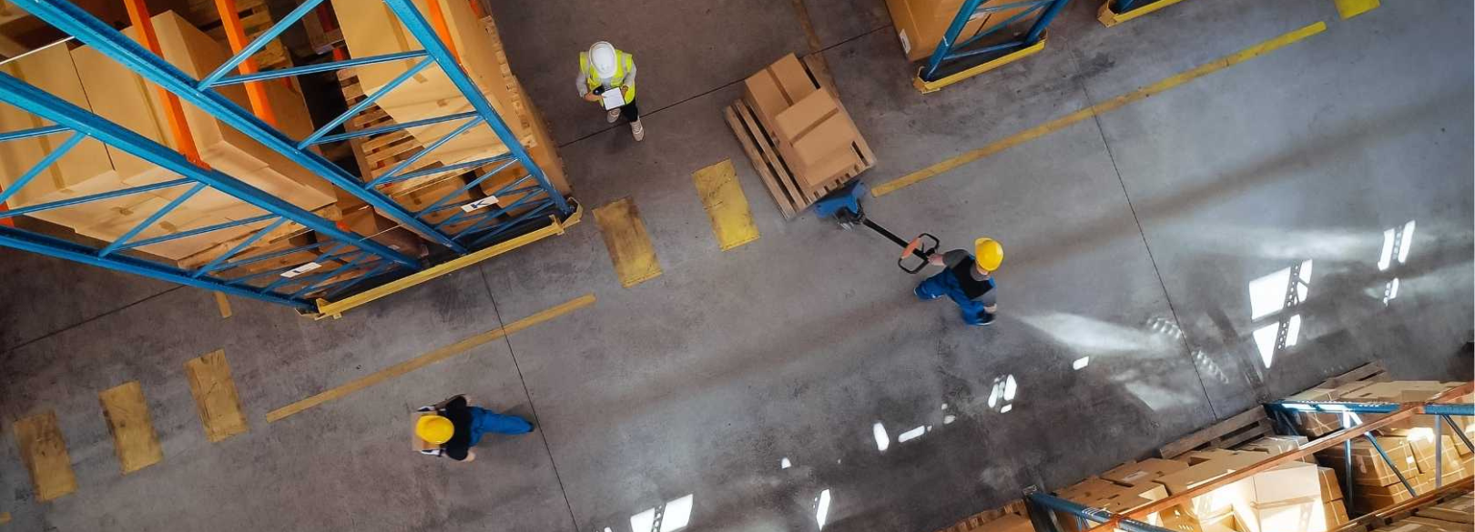 Vista aérea de un almacén