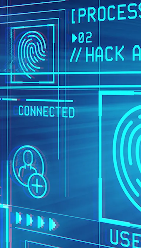 Pantalla táctil con símbolos digitales