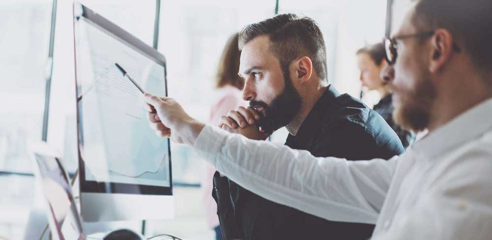 Finance trade manager showing reports screen