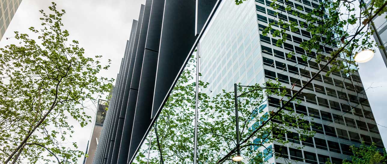 Building's mirror reflection